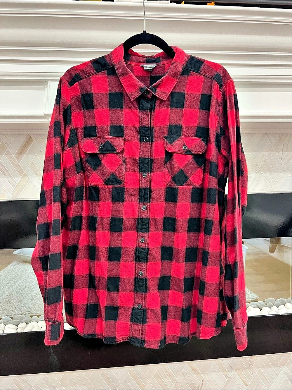 Eddie Bauer Women's Buffalo Plaid Flannel Shirt T2XL Tall